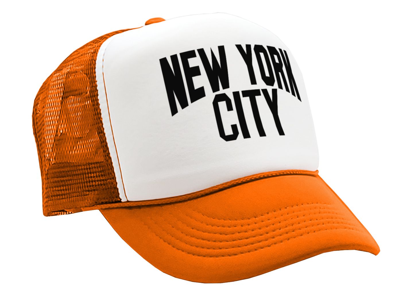 NEW YORK CITY - retro mod lennon meme - Vintage Retro Style Trucker Cap Hat - Five Panel Retro Style TRUCKER Cap