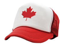 Load image into Gallery viewer, CANADIAN MAPLE LEAF - O Canada patriot pride - Vintage Retro Style Trucker Cap Hat - Five Panel Retro Style TRUCKER Cap
