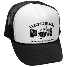 Load image into Gallery viewer, Electric Banana Trucker Hat - Mesh Cap - Five Panel Retro Style TRUCKER Cap
