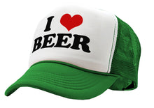 Load image into Gallery viewer, I HEART BEER - funny joke party gag - Vintage Retro Style Trucker Cap Hat - Five Panel Retro Style TRUCKER Cap
