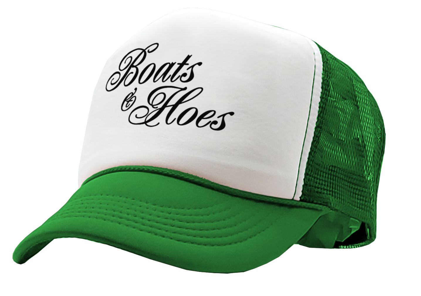 BOATS N HOES - prestige worldwide ferrell funny - Vintage Retro Style Trucker Cap Hat - Five Panel Retro Style TRUCKER Cap