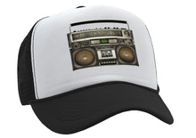 Load image into Gallery viewer, BOOMBOX - classic 80&#39;s 90&#39;s breakdancing - Vintage Retro Style Trucker Cap Hat - Five Panel Retro Style TRUCKER Cap
