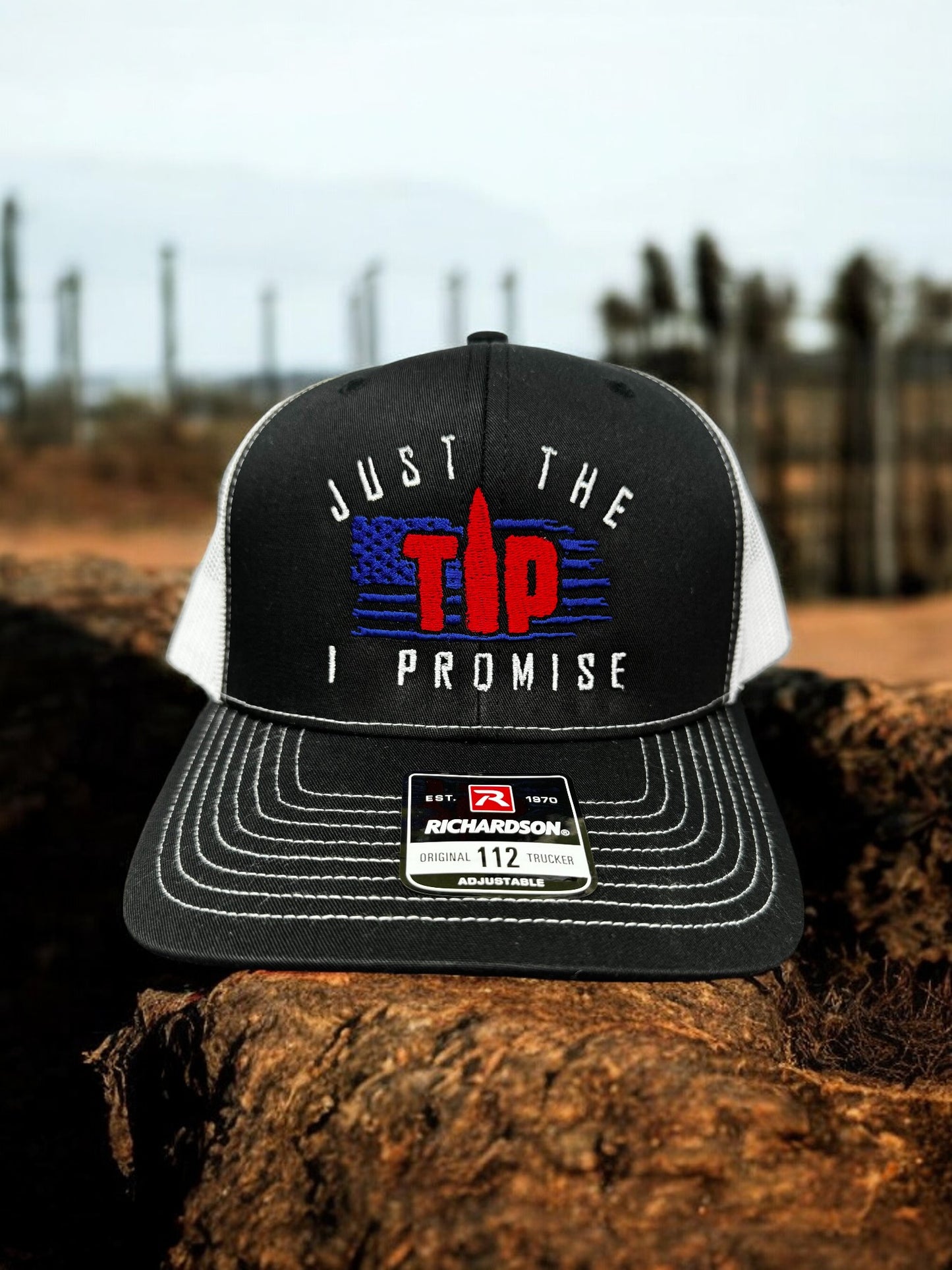 USA Flag Just The Tip I Promise Adjustable Snap Back Trucker Hat