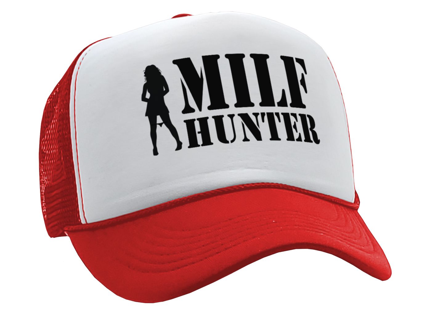 MILF HUNTER - Five Panel Retro Style TRUCKER Cap