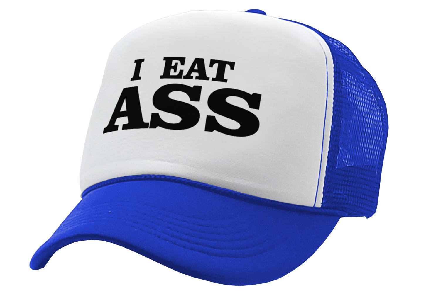 I Eat Ass - Five Panel Retro Style TRUCKER Cap