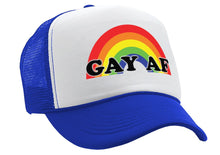 Load image into Gallery viewer, GAY AF - Five Panel Retro Style TRUCKER Cap
