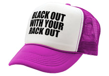 Load image into Gallery viewer, BLACK OUT with your RACK OUT - funny sexy - Adjustable Snap Back Trucker Cap Hat
