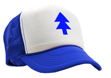 Load image into Gallery viewer, BLUE PINE TREE - Five Panel Retro Style TRUCKER Cap
