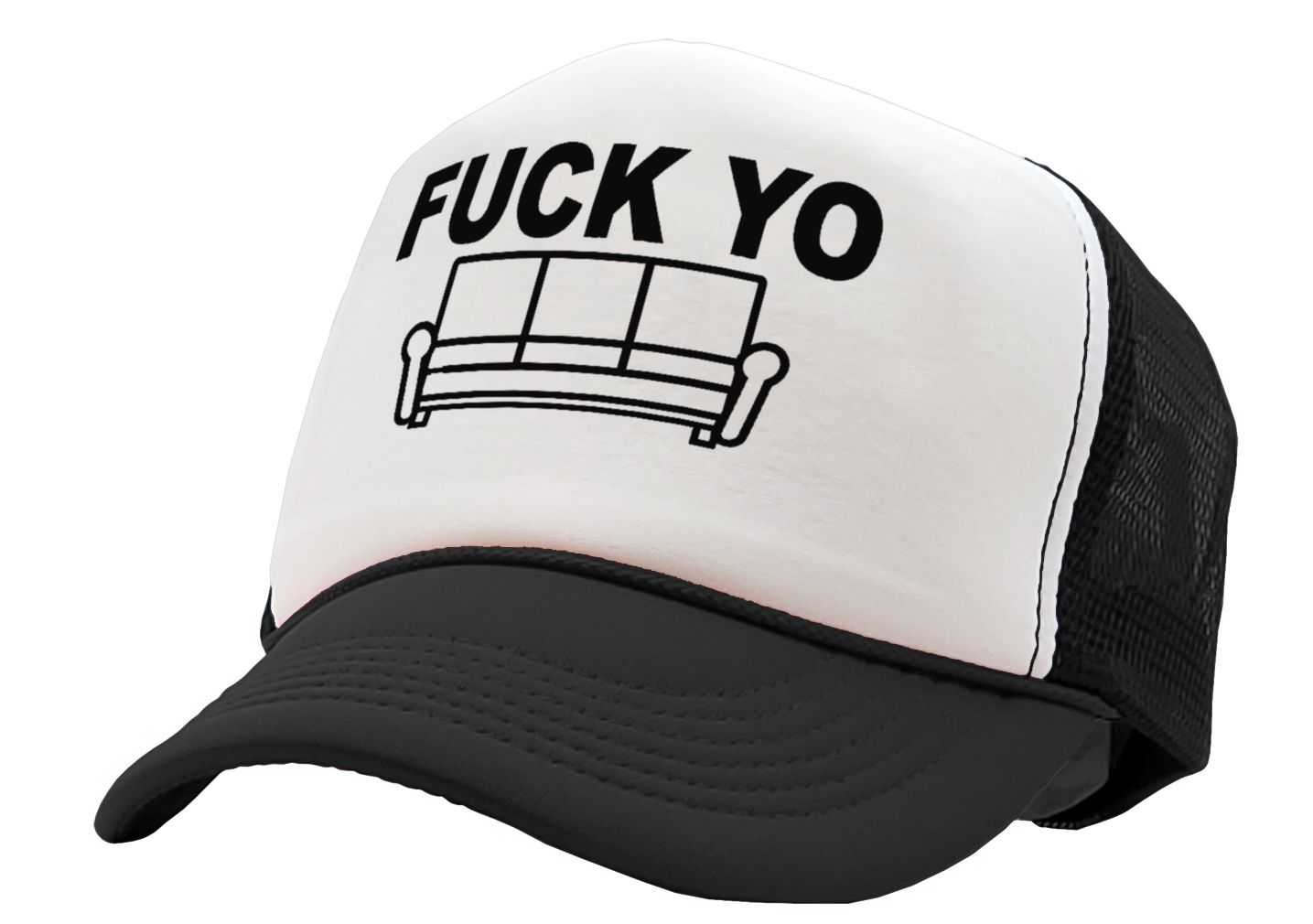 F___ YO COUCH - chappelle james show your - Vintage Retro Style Trucker Cap Hat - Five Panel Retro Style TRUCKER Cap