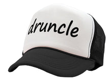 Load image into Gallery viewer, DRUNCLE - drunk uncle fathers day funny gag - Vintage Retro Style Trucker Cap Hat - Five Panel Retro Style TRUCKER Cap
