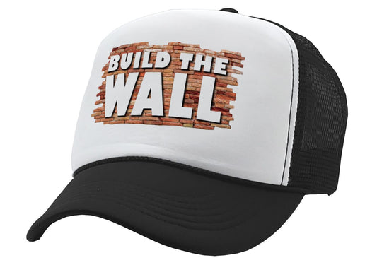 BUILD THE WALL - Five Panel Retro Style TRUCKER Cap