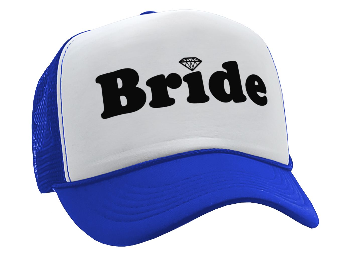 BRIDE - wedding bridesmaid marriage party - Vintage Retro Style Trucker Cap Hat - Five Panel Retro Style TRUCKER Cap