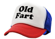 Load image into Gallery viewer, OLD FART - funny over the hill joke gag - Vintage Retro Style Trucker Cap Hat - Five Panel Retro Style TRUCKER Cap
