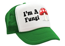 Load image into Gallery viewer, I&#39;M A FUNGI - funny parody joke gag - Vintage Retro Style Trucker Cap Hat - Five Panel Retro Style TRUCKER Cap
