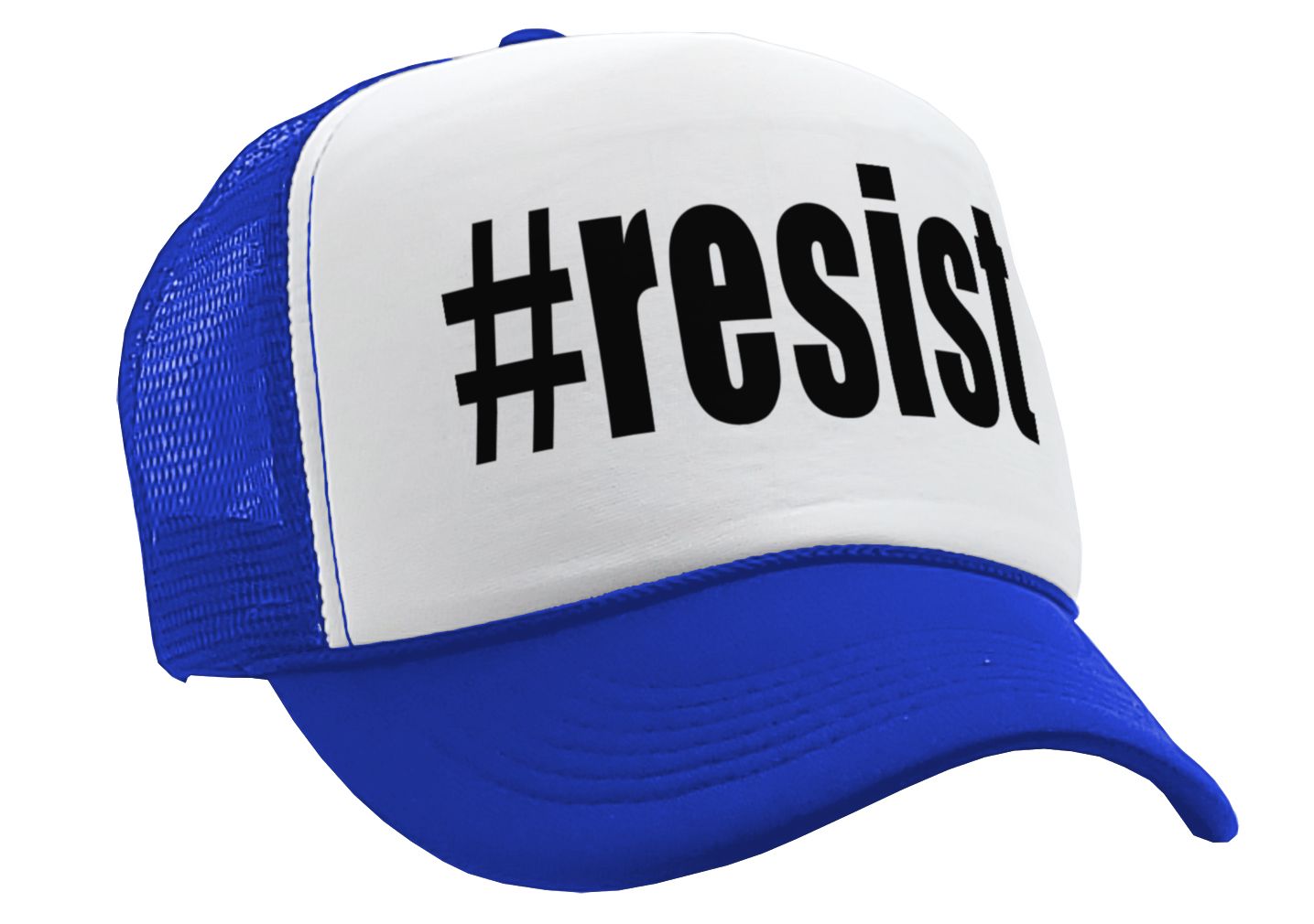 RESIST - hashtag resistance movement fight - Vintage Retro Style Trucker Cap Hat - Five Panel Retro Style TRUCKER Cap