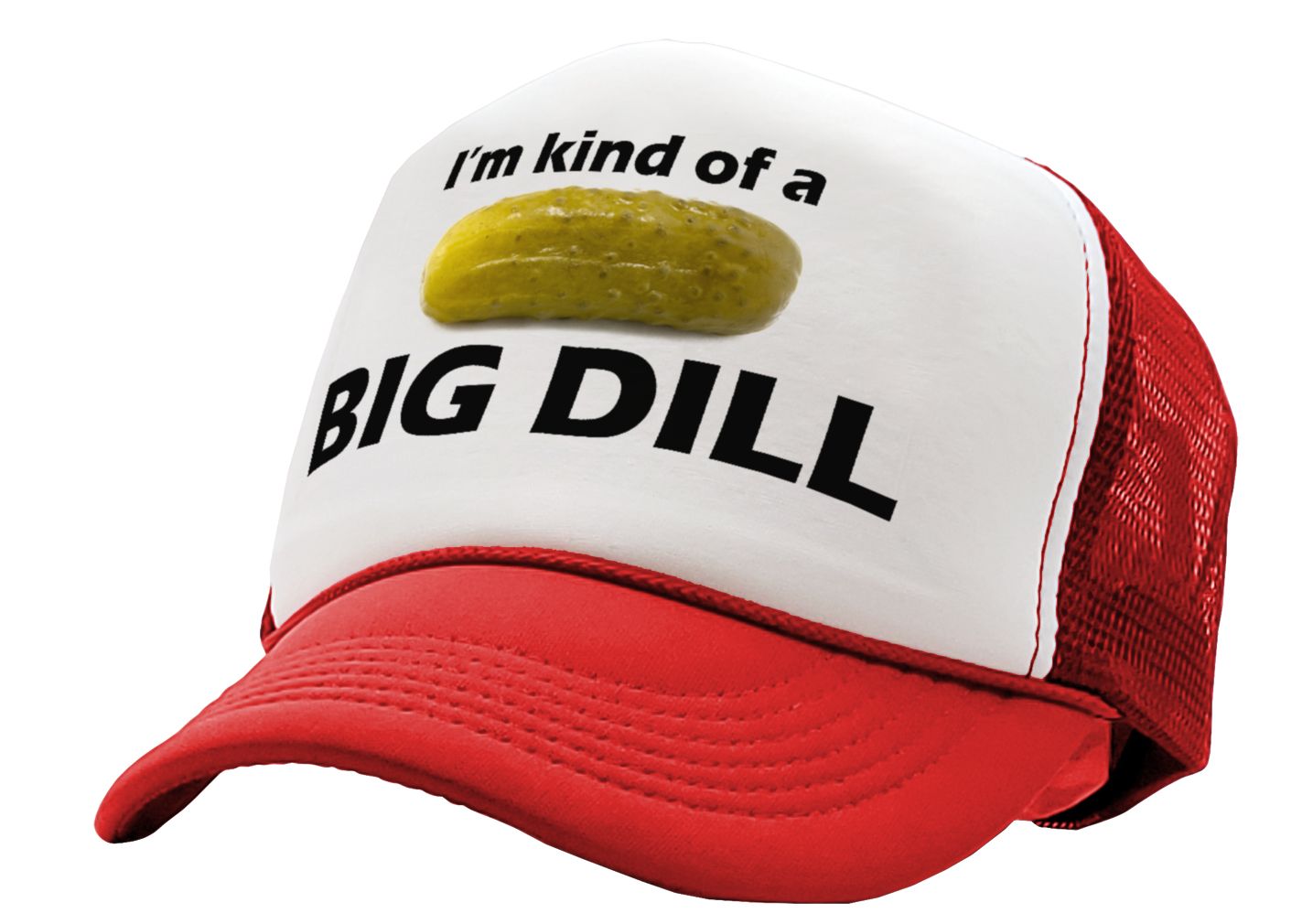 I'M KIND OF A BIG DILL - funny parody - Vintage Retro Style Trucker Cap Hat - Five Panel Retro Style TRUCKER Cap