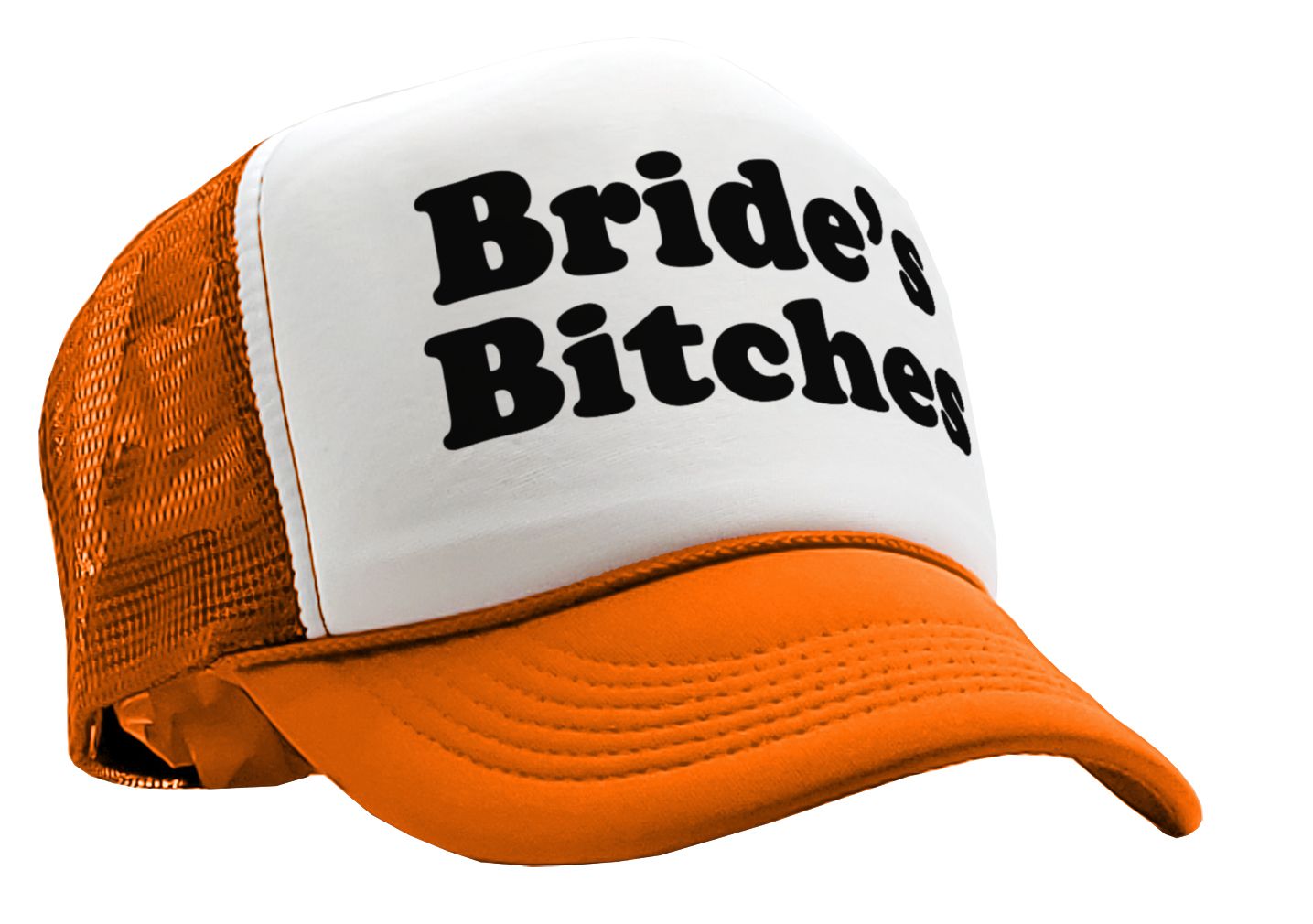 BRIDE'S BITCHES - wedding marriage party bride - Vintage Retro Style Trucker Cap Hat - Five Panel Retro Style TRUCKER Cap