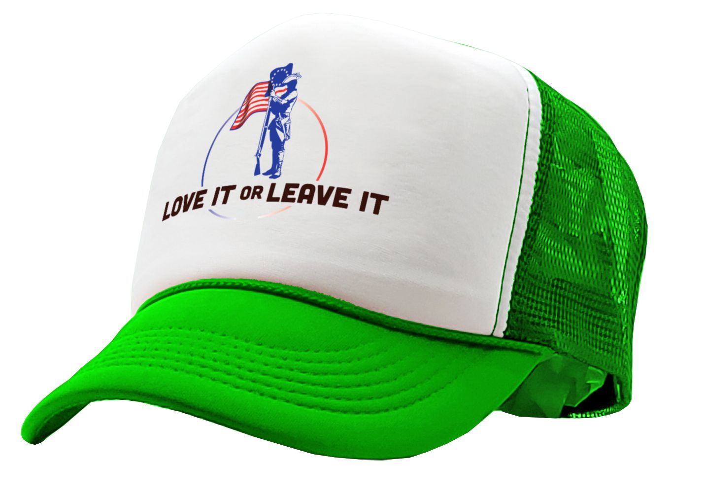 LOVE IT or LEAVE - America usa patriot murica - Vintage Retro Style Trucker Cap Hat