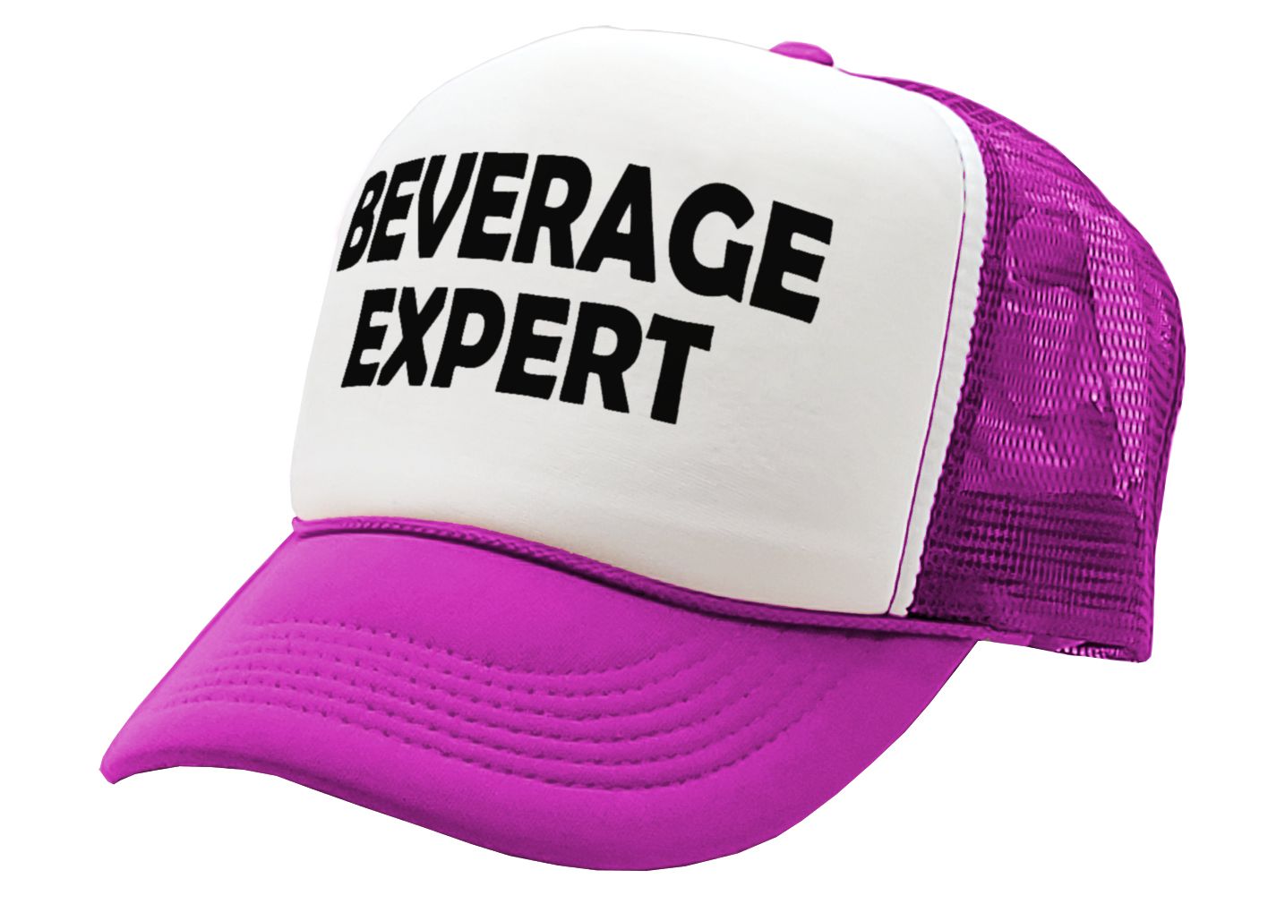 BEVERAGE EXPERT - beer wine liquor party - Vintage Retro Style Trucker Cap Hat - Five Panel Retro Style TRUCKER Cap