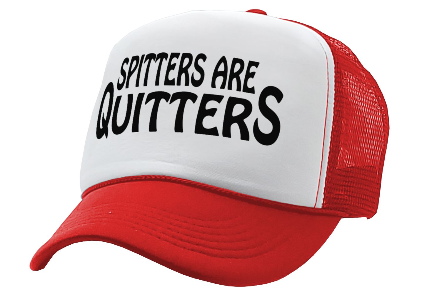 SPITTERS ARE QUITTERS - funny joke sexy - Vintage Retro Style Trucker Cap Hat - Five Panel Retro Style TRUCKER Cap