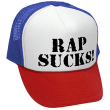 Load image into Gallery viewer, Rap Sucks Trucker Hat - Mesh Cap - Five Panel Retro Style TRUCKER Cap
