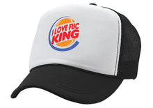 Load image into Gallery viewer, I LOVE F---ING - Burger Logo Parody - Five Panel Retro Style TRUCKER Cap
