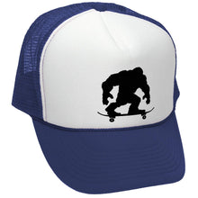 Load image into Gallery viewer, Skatesquatch Skating Trucker Hat - Five Panel Retro Style TRUCKER Cap
