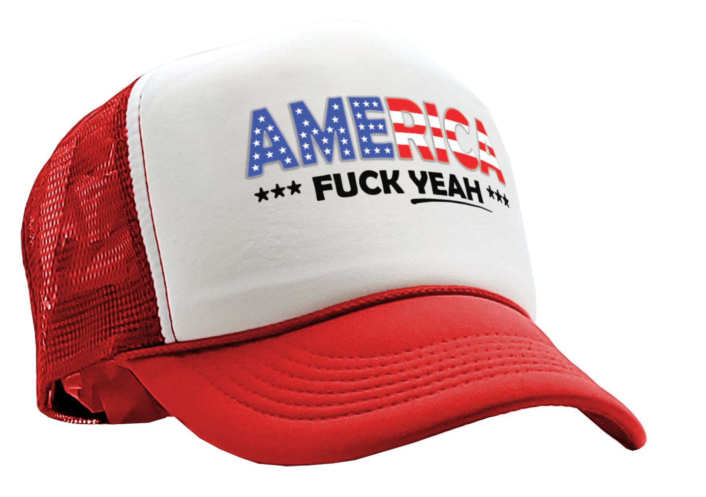 America F--- Yeah Adjustable Snap Back Trucker Hat