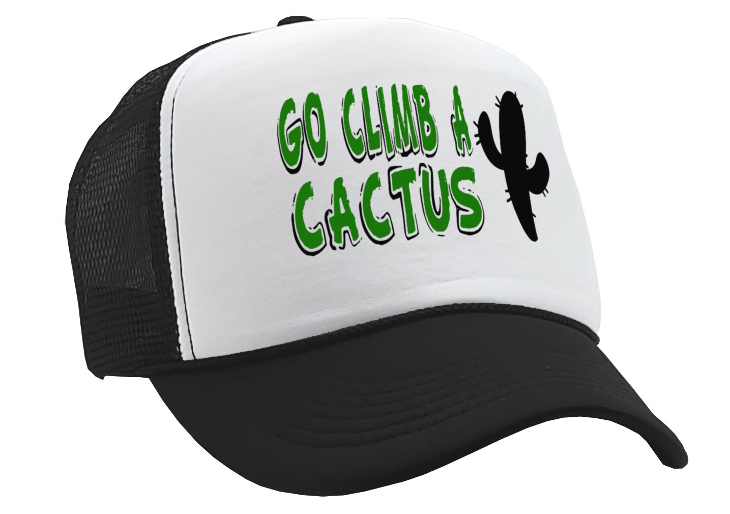 GO CLIMB a CACTUS - Five Panel Retro Style TRUCKER Cap