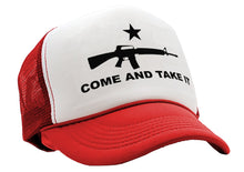 Load image into Gallery viewer, COME AND TAKE IT - 2nd amendment patriot - Vintage Retro Style Trucker Cap Hat - Five Panel Retro Style TRUCKER Cap
