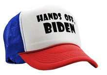 Load image into Gallery viewer, Hands Off Biden - Five Panel Retro Style TRUCKER Cap
