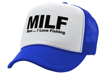 Load image into Gallery viewer, MILF - Man I Love Fishing - Five Panel Retro Style TRUCKER Cap
