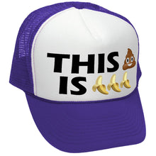 Load image into Gallery viewer, THIS S--- IS BANANAS - funny parody joke - Mesh Trucker Hat Cap - Five Panel Retro Style TRUCKER Cap
