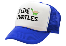 Load image into Gallery viewer, I LIKE TURTLES - Five Panel Retro Style TRUCKER Cap
