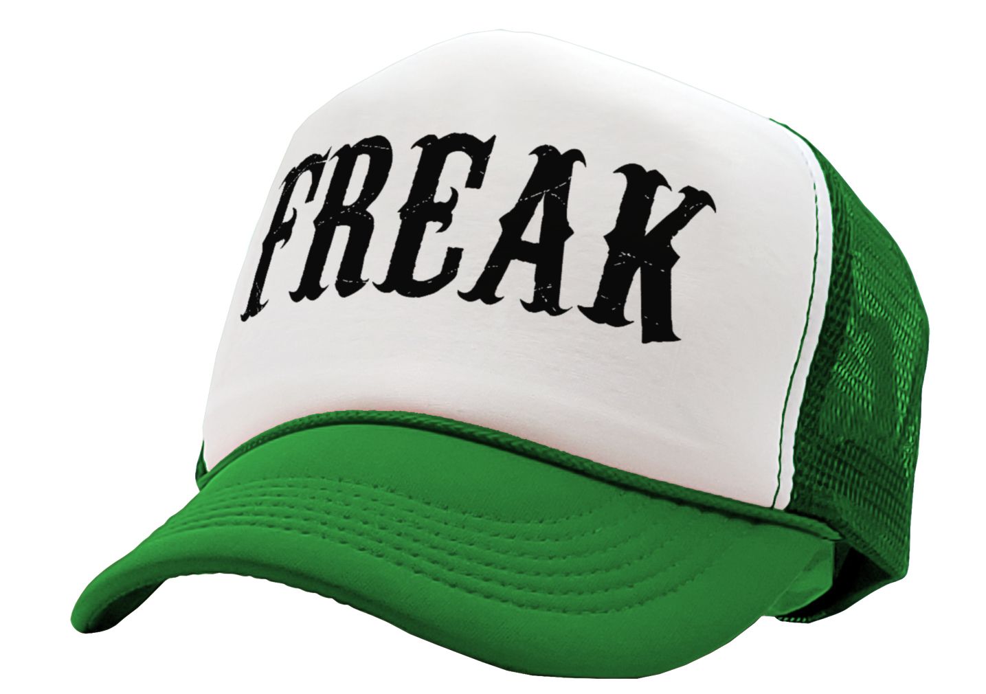 FREAK - sexy party college frat - Vintage Retro Style Trucker Cap Hat - Five Panel Retro Style TRUCKER Cap