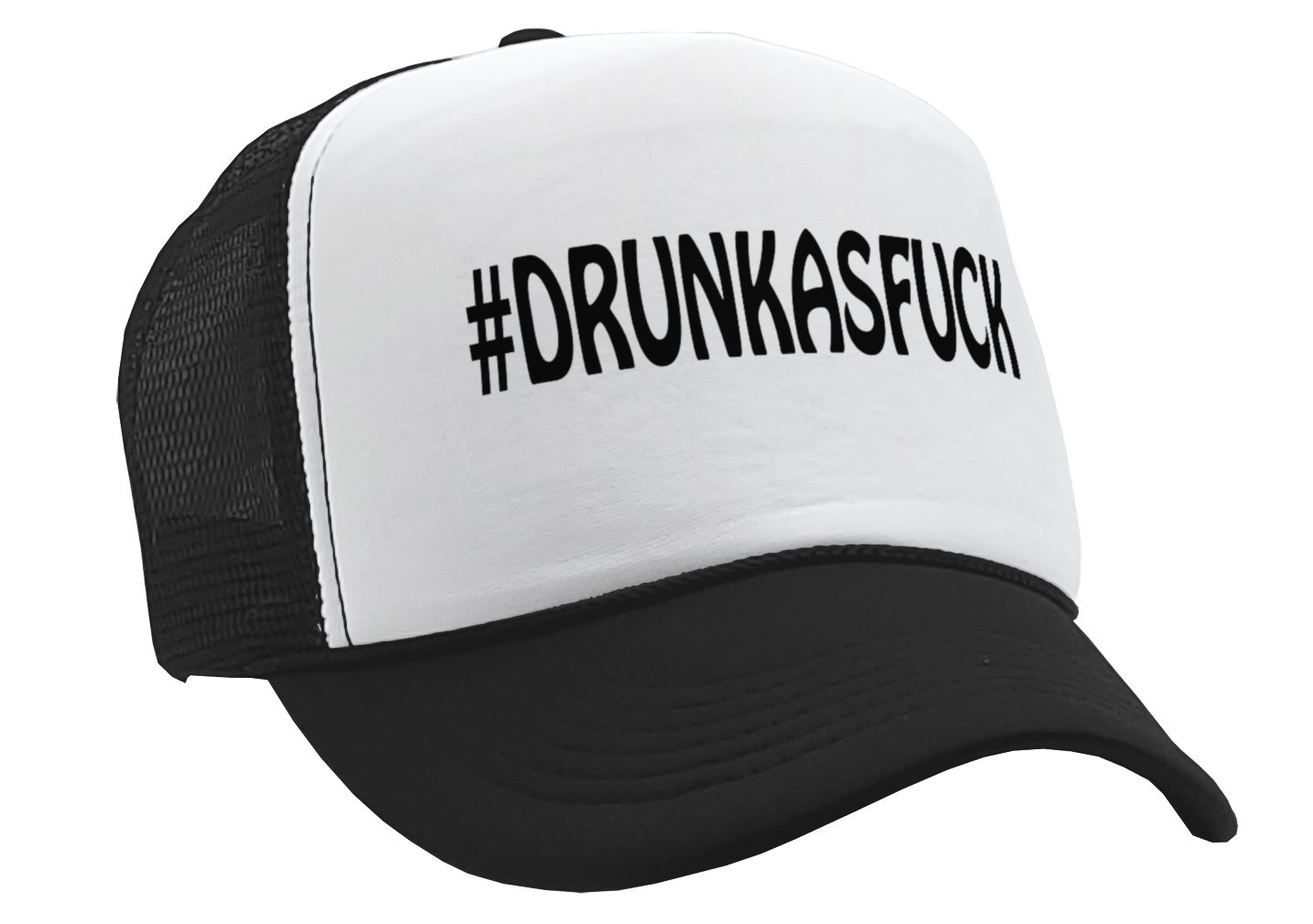 #DRUNKASFUCK - Vintage Retro Style Trucker Cap Hat - Five Panel Retro Style TRUCKER Cap