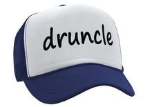 Load image into Gallery viewer, DRUNCLE - drunk uncle fathers day funny gag - Vintage Retro Style Trucker Cap Hat - Five Panel Retro Style TRUCKER Cap
