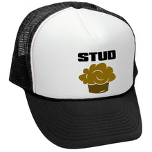 Load image into Gallery viewer, Stud Muffin - TRUCKER HAT - Mesh Cap - Five Panel Retro Style TRUCKER Cap
