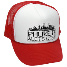 Load image into Gallery viewer, Phuket - Let&#39;s Go Trucker Hat - Mesh cap - Five Panel Retro Style TRUCKER Cap
