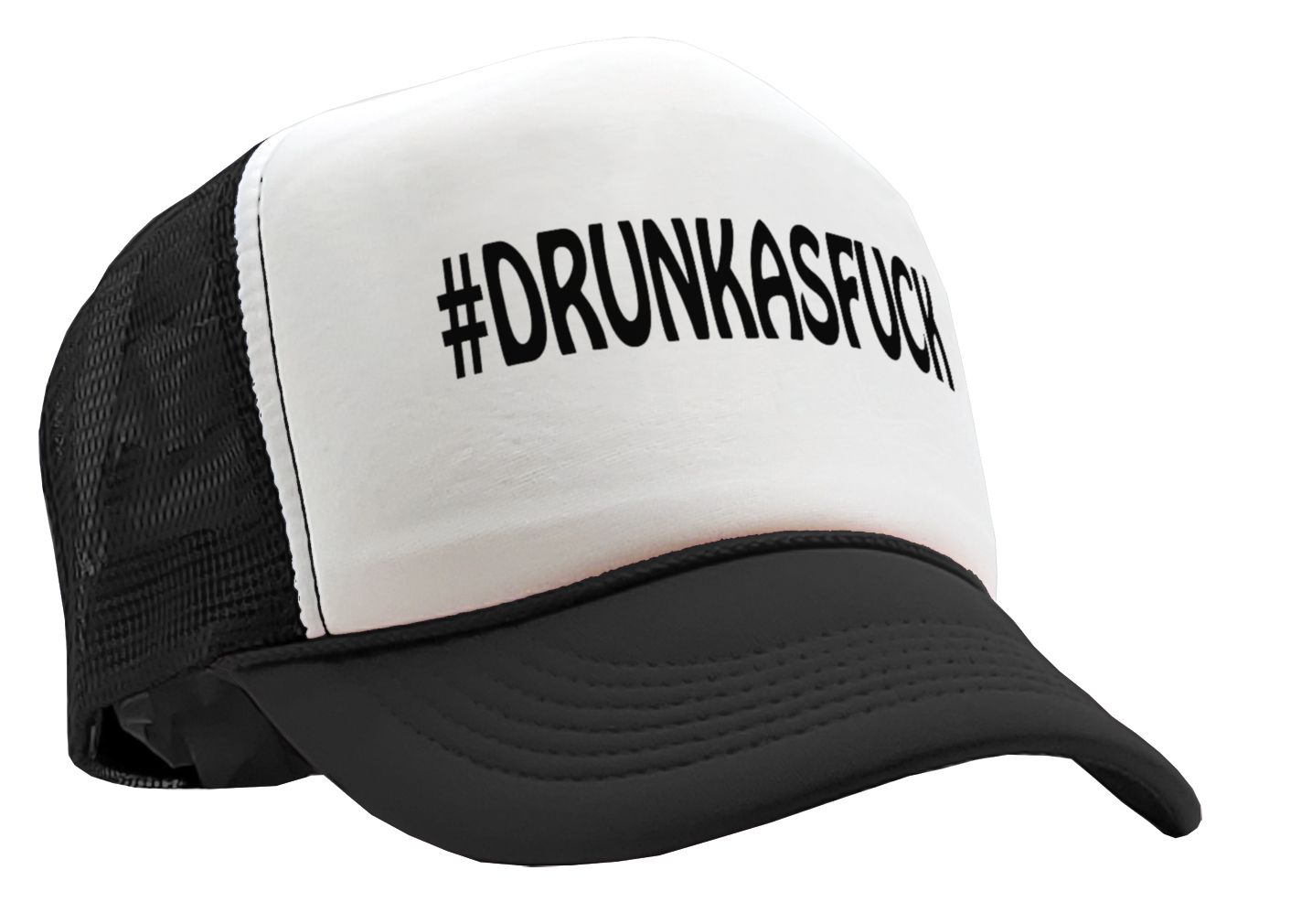 #DRUNKASFUCK - Vintage Retro Style Trucker Cap Hat - Five Panel Retro Style TRUCKER Cap