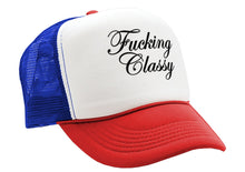 Load image into Gallery viewer, F---ING CLASSY - Five Panel Retro Style TRUCKER Cap
