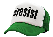 Load image into Gallery viewer, RESIST - hashtag resistance movement fight - Vintage Retro Style Trucker Cap Hat - Five Panel Retro Style TRUCKER Cap
