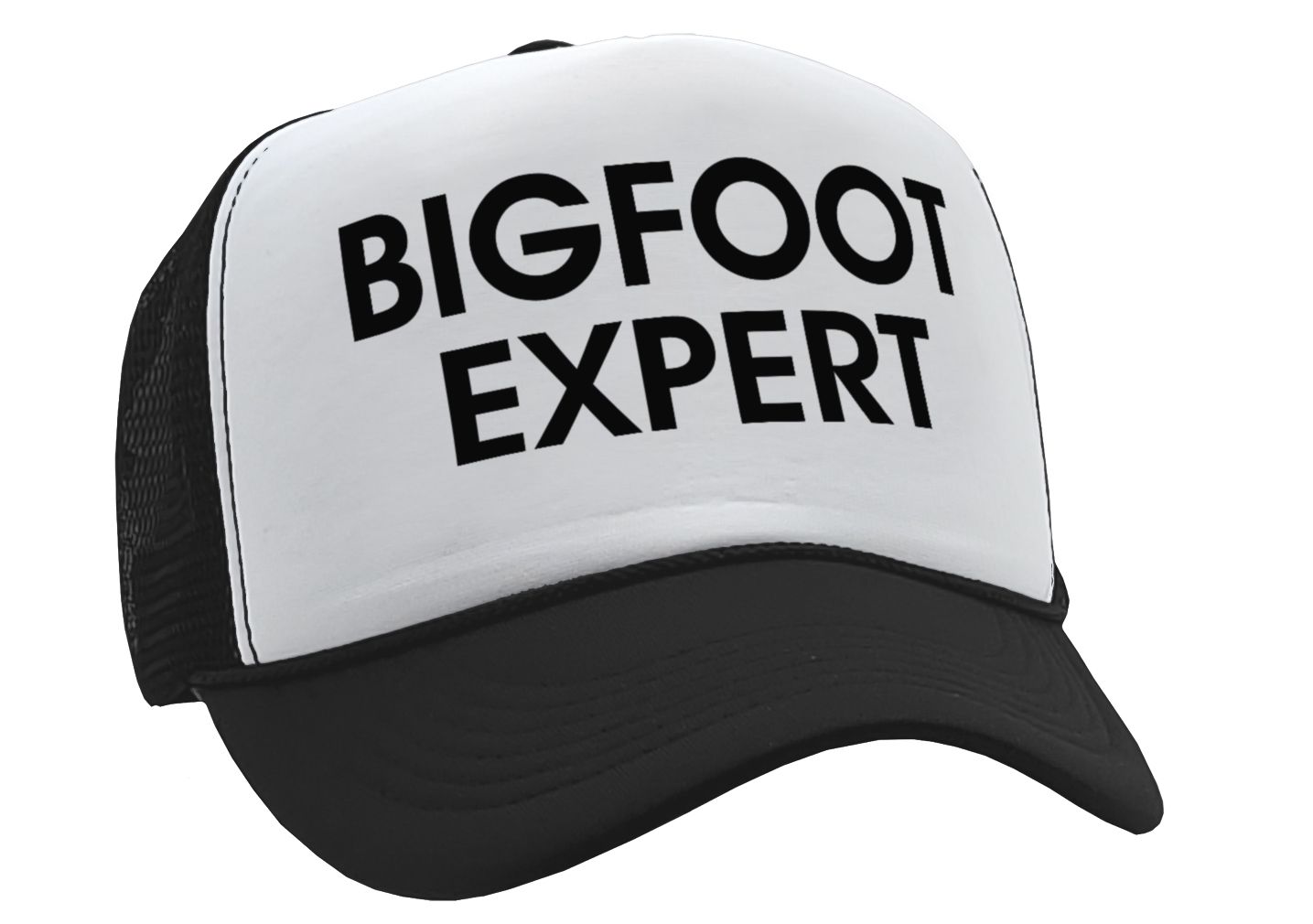 BIGFOOT EXPERT - sasquatch squatchin hunter - Adjustable Snap Back Trucker Cap Hat