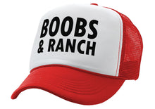 Load image into Gallery viewer, BOOBS AND RANCH - Five Panel Retro Style TRUCKER Cap
