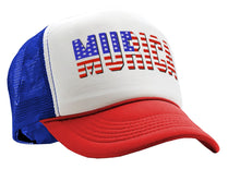 Load image into Gallery viewer, Adjustable Snap Back Trucker Cap Hat - MURICA - america 4th july independence day
