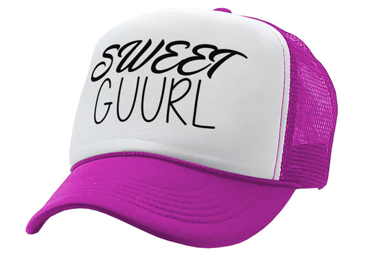 Sweet Guurl - viral video - Vintage Retro Style Trucker Cap Hat - Five Panel Retro Style TRUCKER Cap