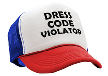 Load image into Gallery viewer, DRESS CODE VIOLATOR - Five Panel Retro Style TRUCKER Cap
