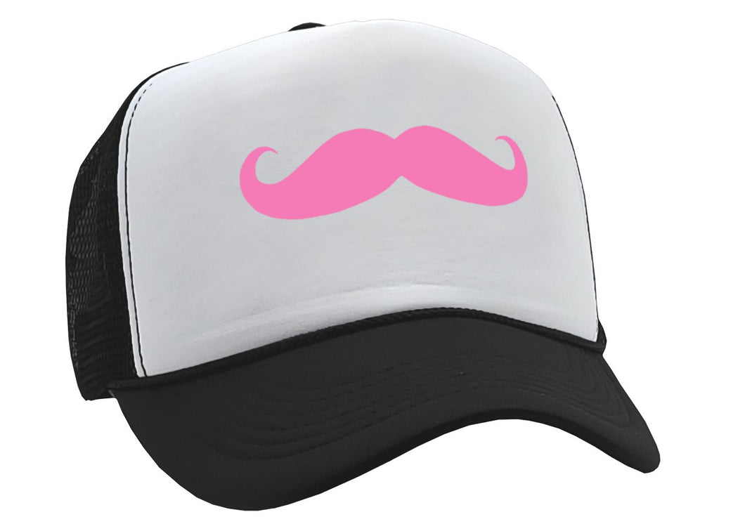 PINK MUSTACHE - Five Panel Retro Style TRUCKER Cap