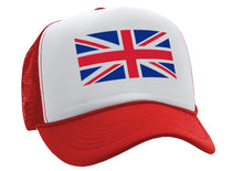 Load image into Gallery viewer, UNION JACK - United Kingdom Flag - Five Panel Retro Style TRUCKER Cap
