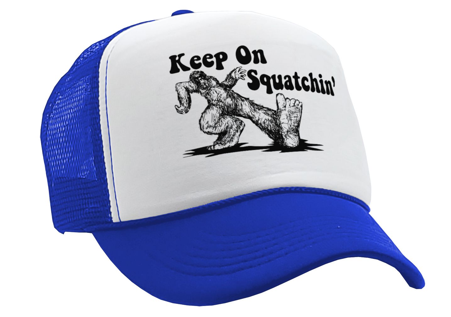 KEEP ON SQUATCHIN' - Five Panel Retro Style TRUCKER Cap